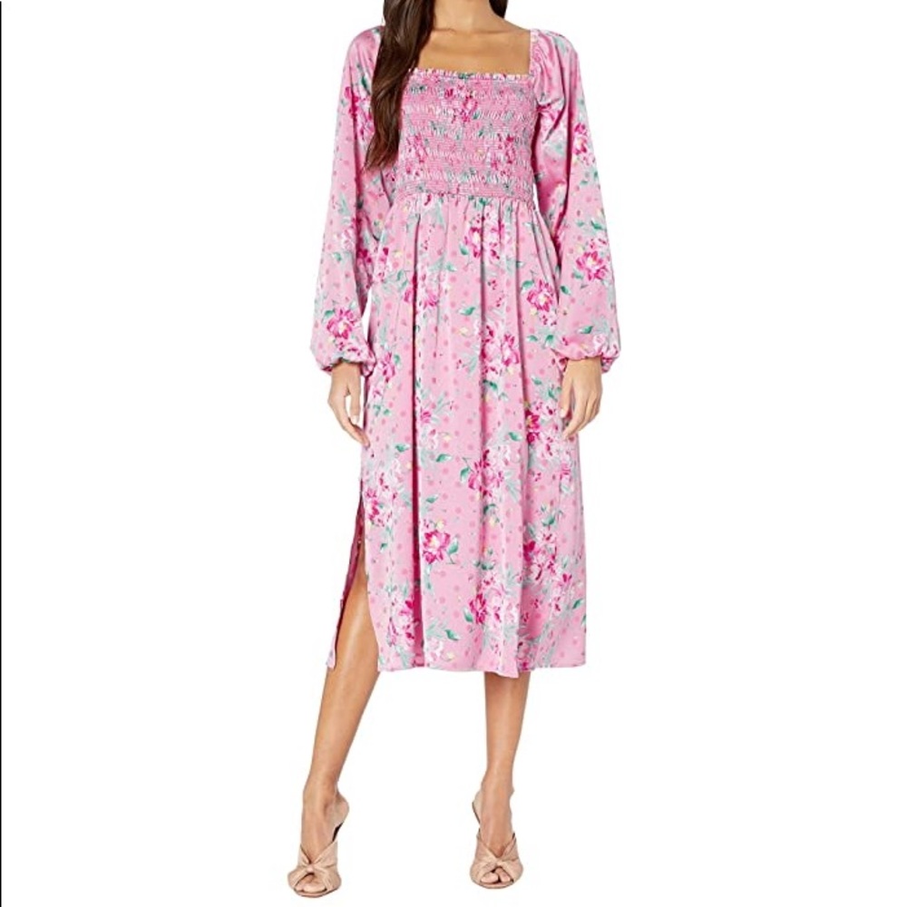 Wayf ever after shocked midi dress